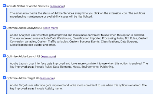 Adobe Experience Cloud Bookmarks