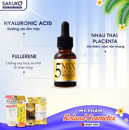 Serum mix 5 loại dưỡng chất ROLAND 20ml