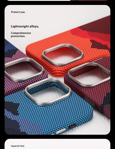 Title 6, Kevlar Magnetic Carbon Fiber Texture Phone Case...