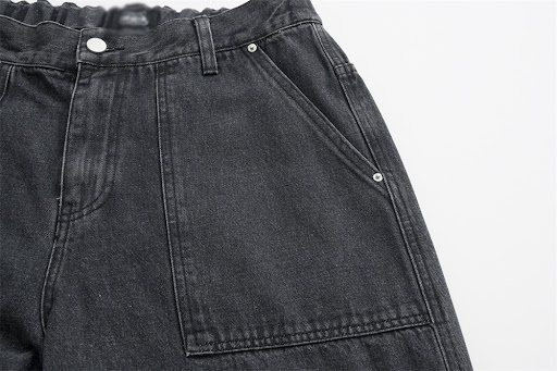 Title 7, Mens Punk Old Wash Cargo Jeans, featuring a co...
