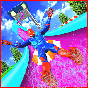 Download Grand Superhero Spider Water Slide Uphill Rush For PC Windows and Mac