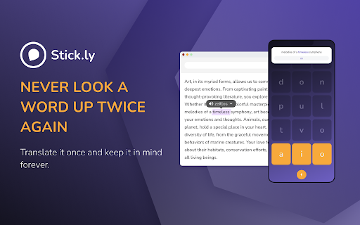 Stick.ly - translate & learn