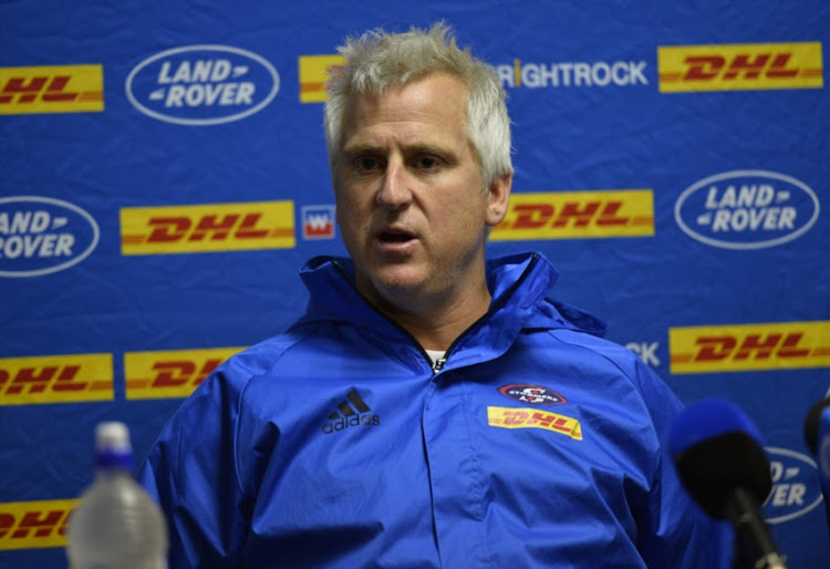 Robbie Fleck, Head Coach during the DHL Stormers training session and press conference at DHL Newlands Stadium on July 05, 2018 in Cape Town, South Africa.