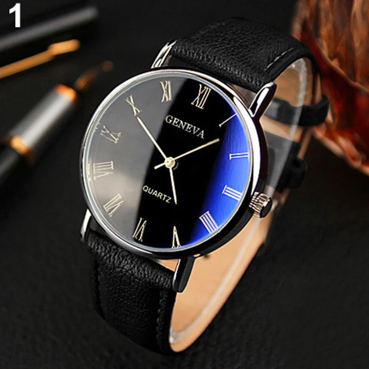 Watch Fashion Blu-ray Roman Business Men's Quartz Watch – Stylish and literal design, perfect for the modern professiona