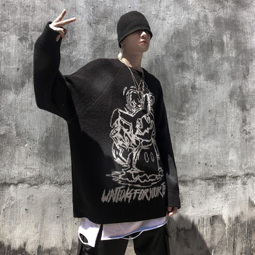 Title 3, Autumn And Winter Thick Embroidered Hip-hop Lon...