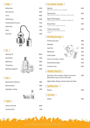 Bg's - Poolside Bar menu 