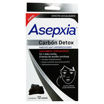 Parches Anti Imperfecciones Asepxia Carbón Detox x 12 und  