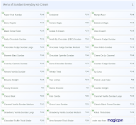 Sundae Everyday Ice Cream menu 1