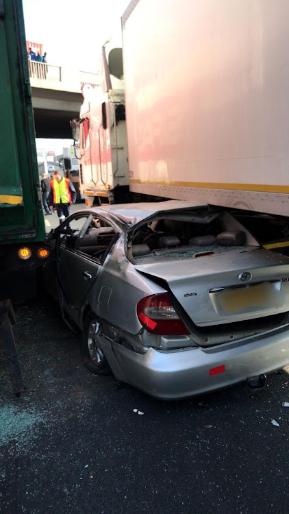 The driver of this car walked away with minor injuries.