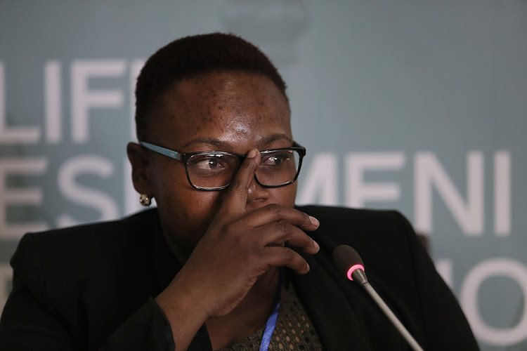 Social Worker, Daphney Ndhlovu, is questioned during the arbitration hearings between the State and the families of victims in the Life Esidimeni tragedy.