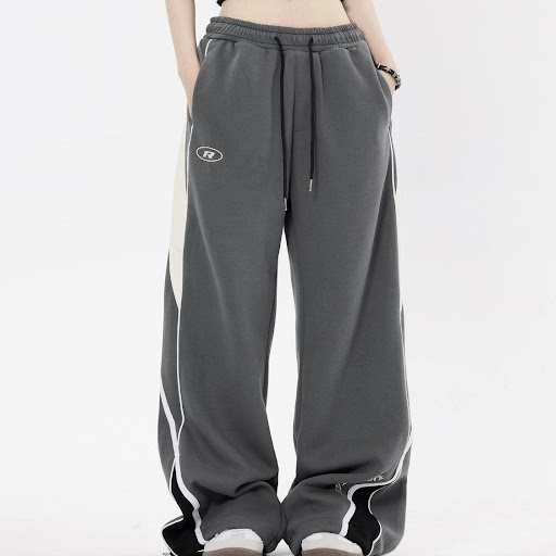 Title 2, Womens Retro Sports Pants, Contrast Color Stri...