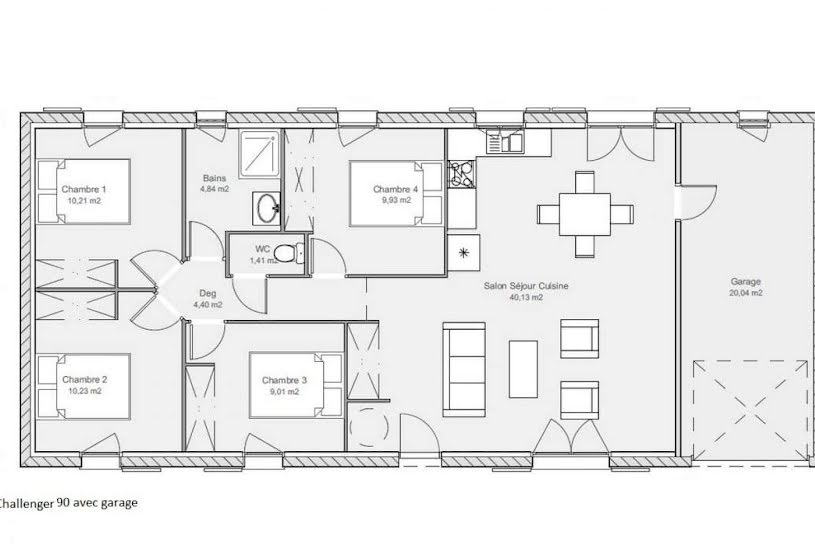  Vente Terrain + Maison - Terrain : 2 000m² - Maison : 80m² à Villeréal (47210) 