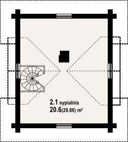 Gajowo 6p - Rzut poddasza