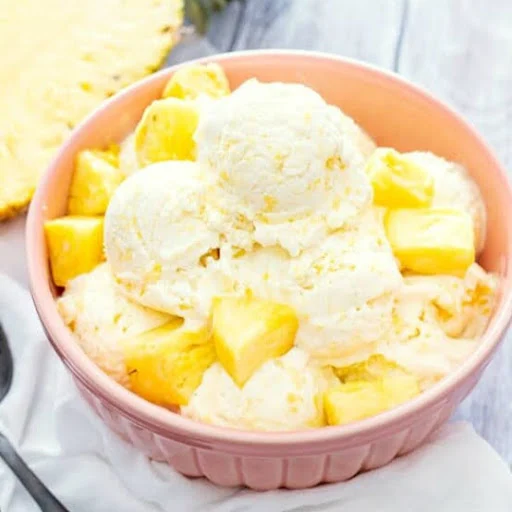 Vanilla Ice Cream With Pineapple Crush