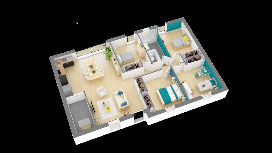 Vente maison neuve 5 pièces 99 m² à Saint-Pierre-du-Mont (40280), 214 891 €