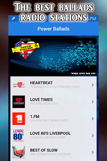 Power Ballads Stations Radio Romances Oldies Music