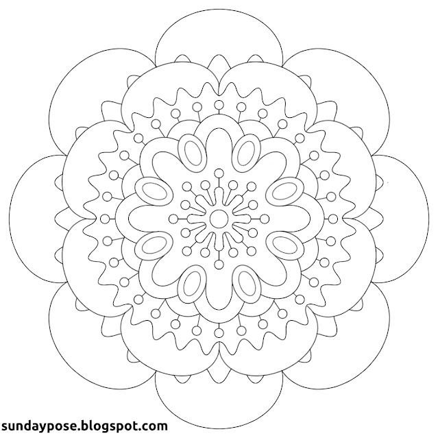 Flower Coloring Page by SundayPose