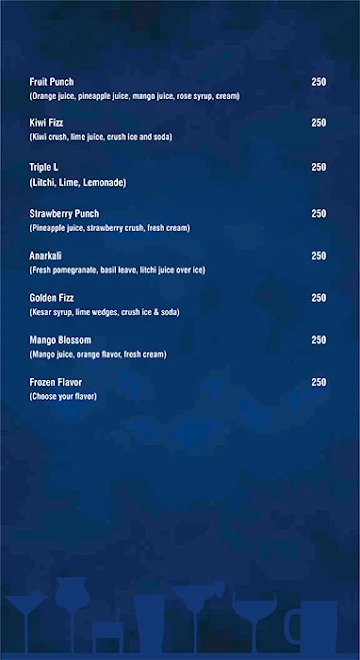 Carnival Rest. And Bar menu 