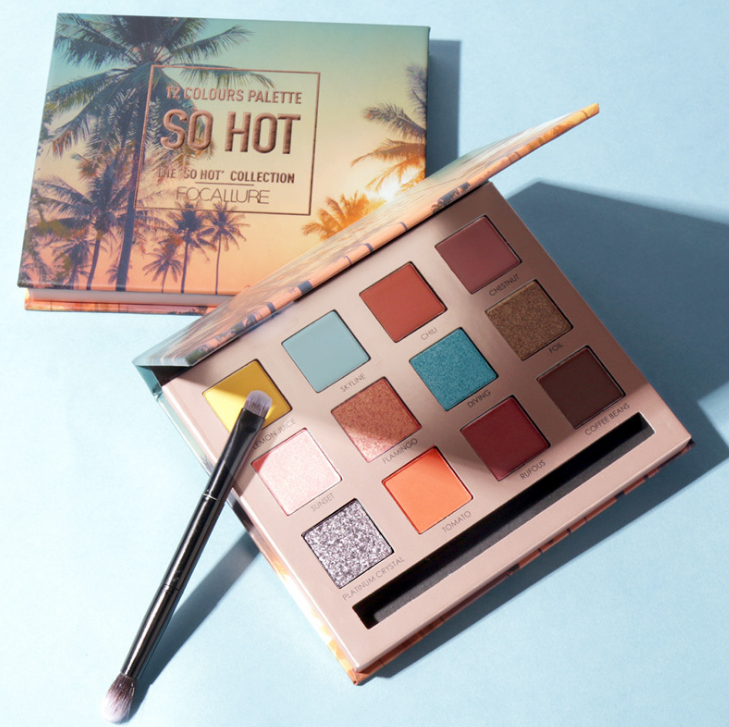 Focallure Shining Eyeshadow 12 Kolorów Paleta Rozświetlająca Stwórz olśniewający makijaż oczu dzięki tej palecie o intensywnych kolorach i długotrwałym efekcie.
