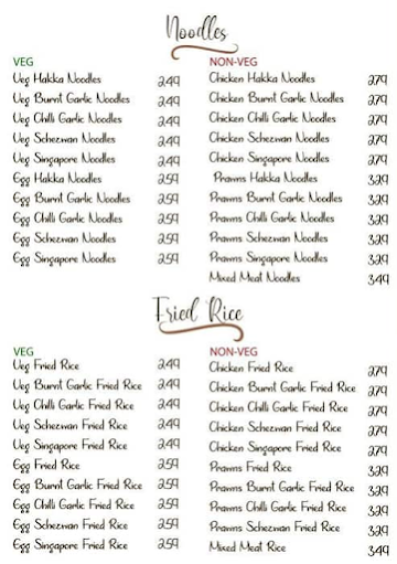 Bekal Cafe menu 