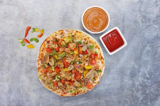 Mushroom CornMix Veg Schezwan Spicy Pizza [7 Inches]