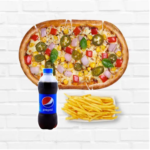 Garden Veggies Pizza + Pepsi + Fries