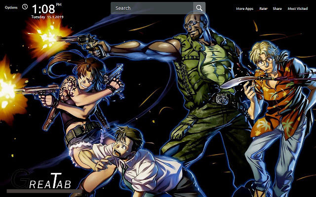 Black Lagoon Wallpapers Theme|GreaTab