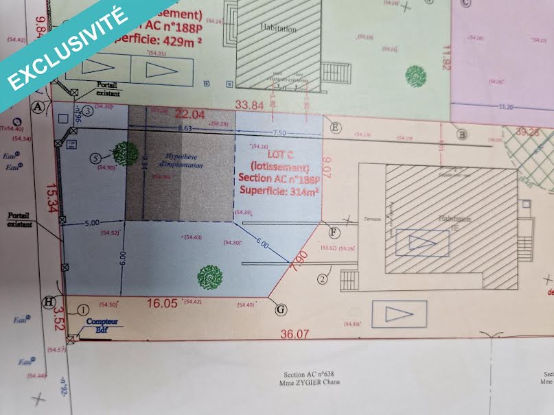 Vente terrain  314 m² à Conflans-Sainte-Honorine (78700), 229 900 €