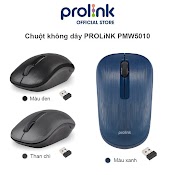 [Mã Bmlt35 Giảm Đến 35K] Chuột Không Dây Prolink Pmw5010 Kết Nối Tốc Độ Cao, Tiết Kiệm Pin Dùng Cho Pc, Macbook, Laptop