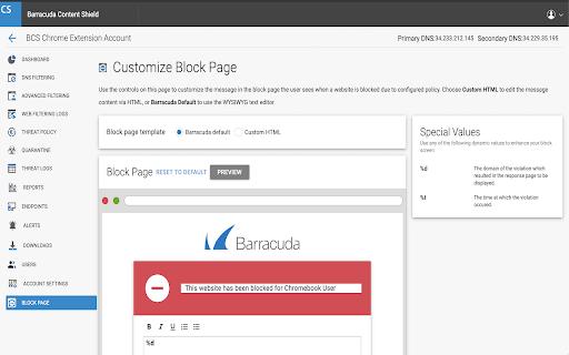 Barracuda Chromebook Security For BCS