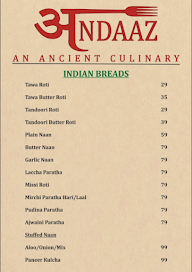 Andaaz An Ancient Culinary menu 5