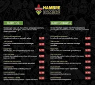 Hambre Hombre menu 1