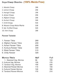 Sober's Tandoori Charcha menu 1