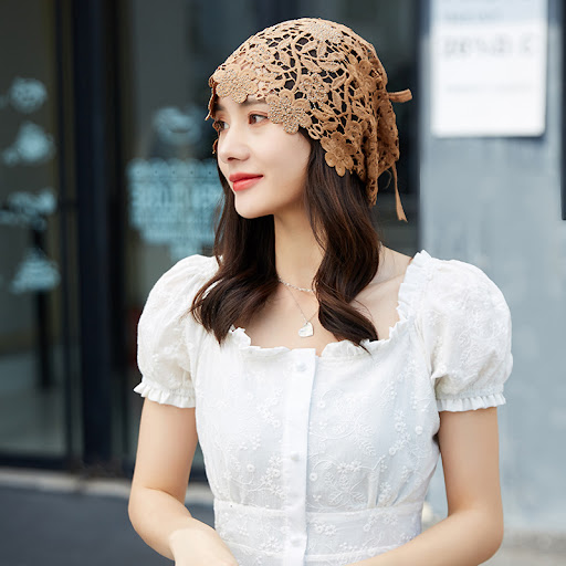 Title 1, Hat Female Ethnic Style Flower Hat Hollow Singl...