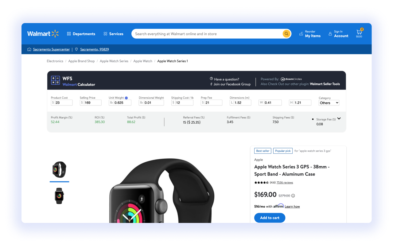 Walmart WFS Profit Calculator Preview image 0