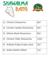 Shawarma Bang menu 1