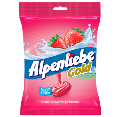 Alpenliebe Gold Cream Strawberry Candy - 46 pcs