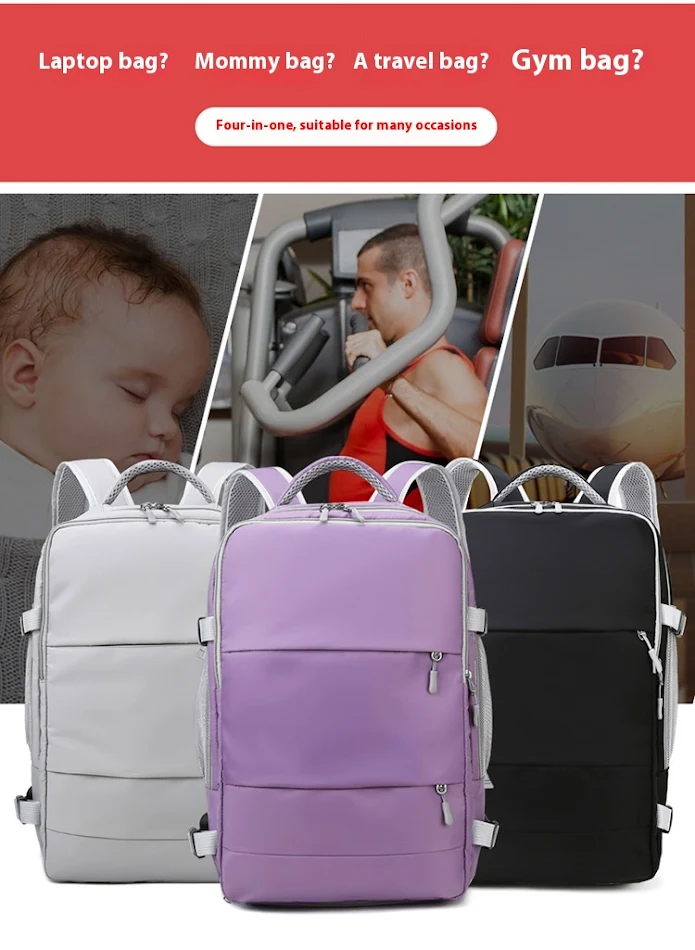 Mochila de viaje para mujer gran capacidad, extragrande y ligera, perfecta para viajes cortos, ¡tu compañera ideal!