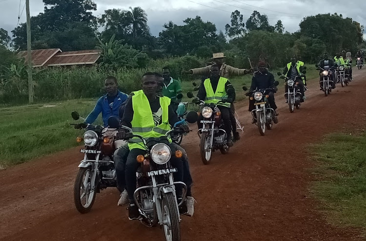 Boda boda riders test new motorcycles in Busia