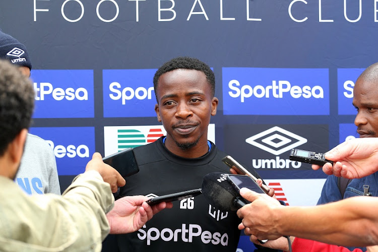 Thabo Nodada speaks to the media during the Cape Town City FC media open day at Harleyvale Stadium on September 18, 2019 in Cape Town.