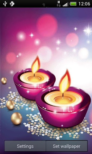 Purple Candles Live Wallpaper