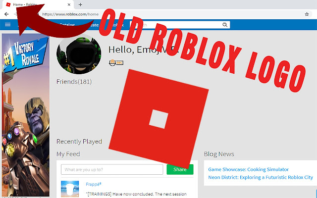 Old Roblox Logo Extension