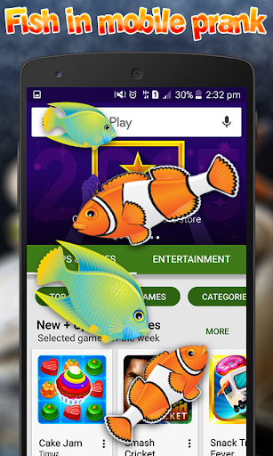 Fish in mobile touch Prank