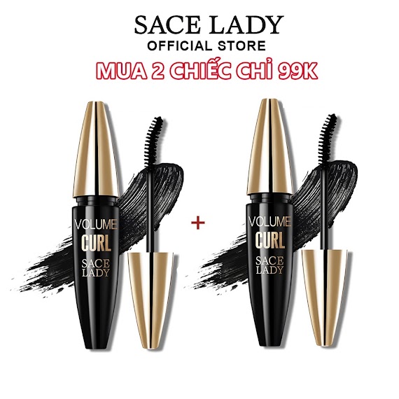 Mascara Sace Lady Làm Cong Dài Và Dày Mi Chống Nước Lâu Trôi 10G/0.35Oz