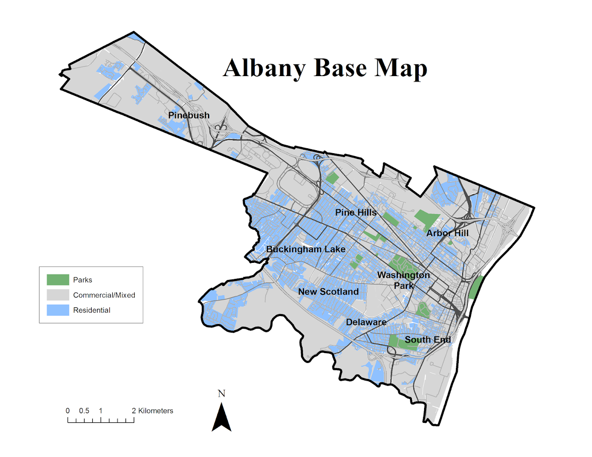 Neighborhoods in Albany according to Google | Andrew Wheeler