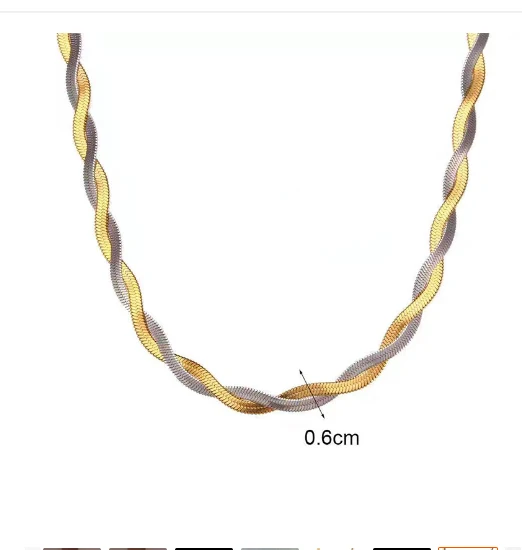 Title 1, Colar feminino de aço titânio com cruz de ouro ...