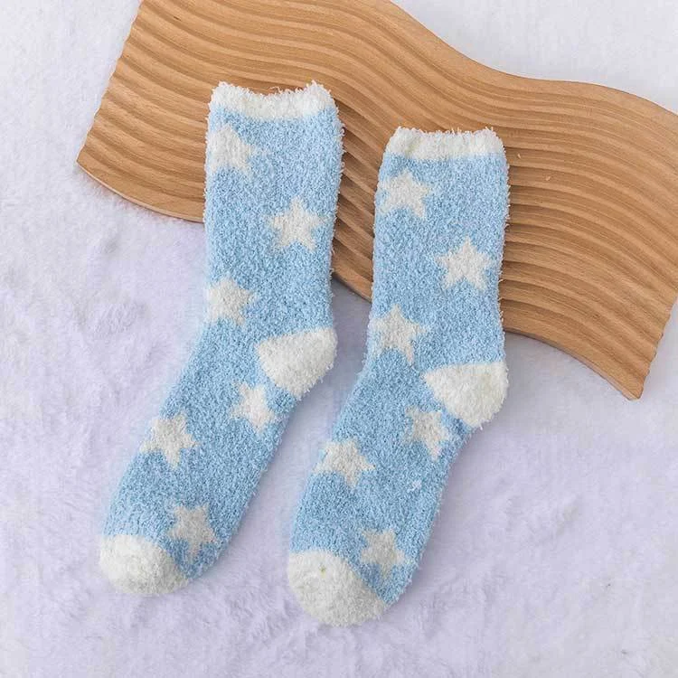 Chaussettes épaisses en peluche post-partum