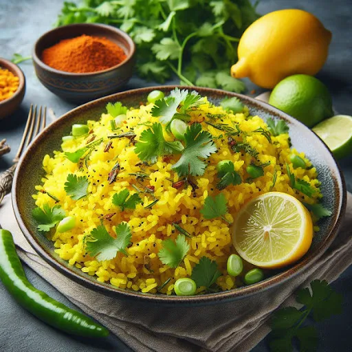 Cilantro Lemon Poha