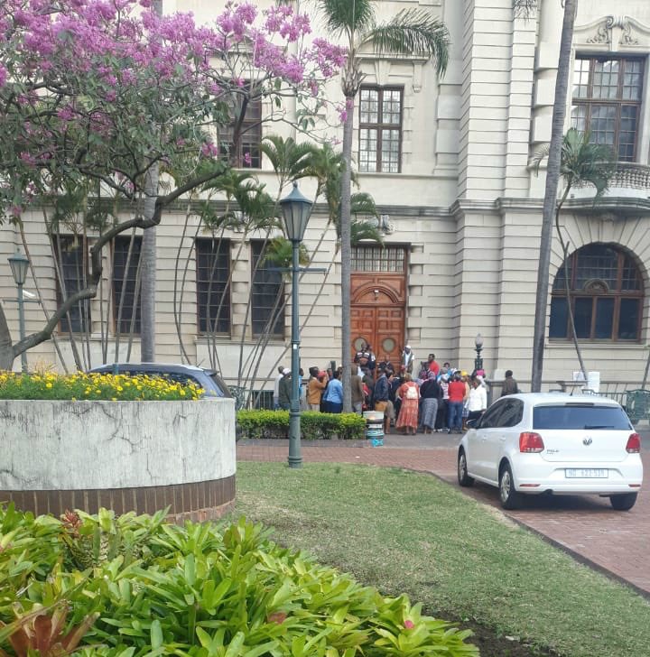 Protesters gathered outside Durban's city hall on Thursday to voice their anger at the municipality ditching Umlazi refuse-removal contractors.