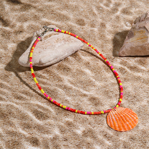 Title 30, Colorful rice-shaped beads strung beads shell n...